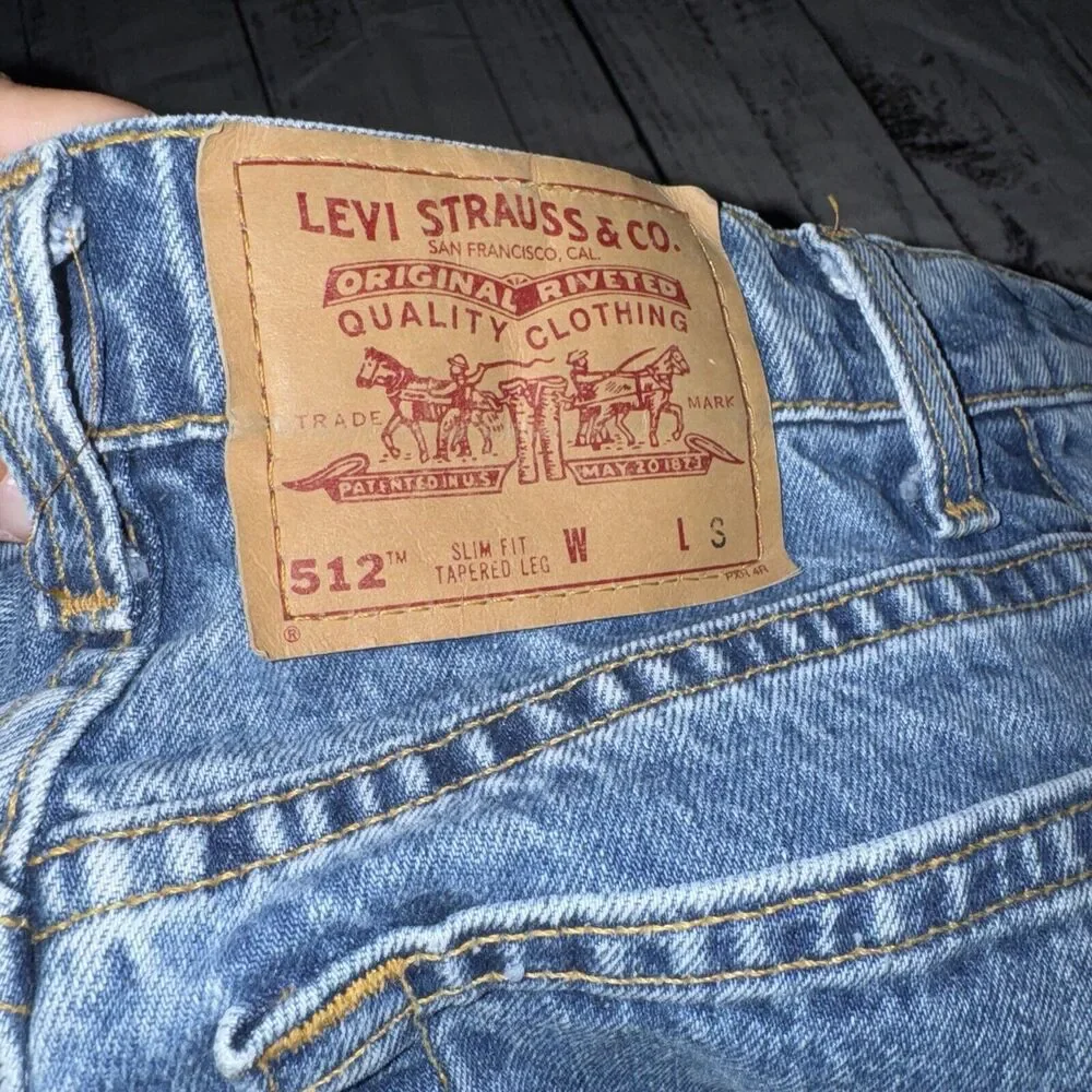 Levi's 512 Women's High Waisted Slim Fit Tapered Leg Jeans‎ 5 Short USA
